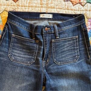 Madewell Cali Demi Boot Jeans‎ Patch Pocket Size 27 Medium Wash High Rise NWOT